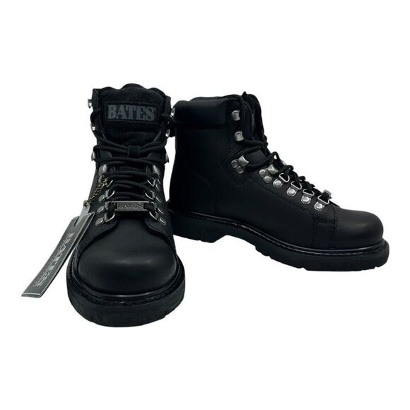 Bates Mens Black Leather Oil-Resistant Motocycle Boots Sz. 7 Wide E44102 Canyon - Picture 13 of 16